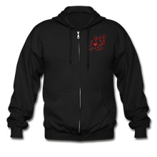 Load image into Gallery viewer, 'I fucking love dogs' Adult Zip Hoodie - black