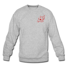 Load image into Gallery viewer, 'I fucking love dogs' Crewneck Sweatshirt (Black or Gray) - heather gray