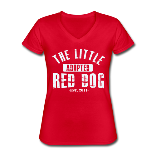 Rescue Squad V-Neck T-Shirt (Red or Black) - red