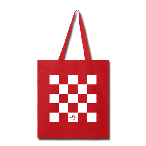 TLRD Red Checkered Tote Bag - red